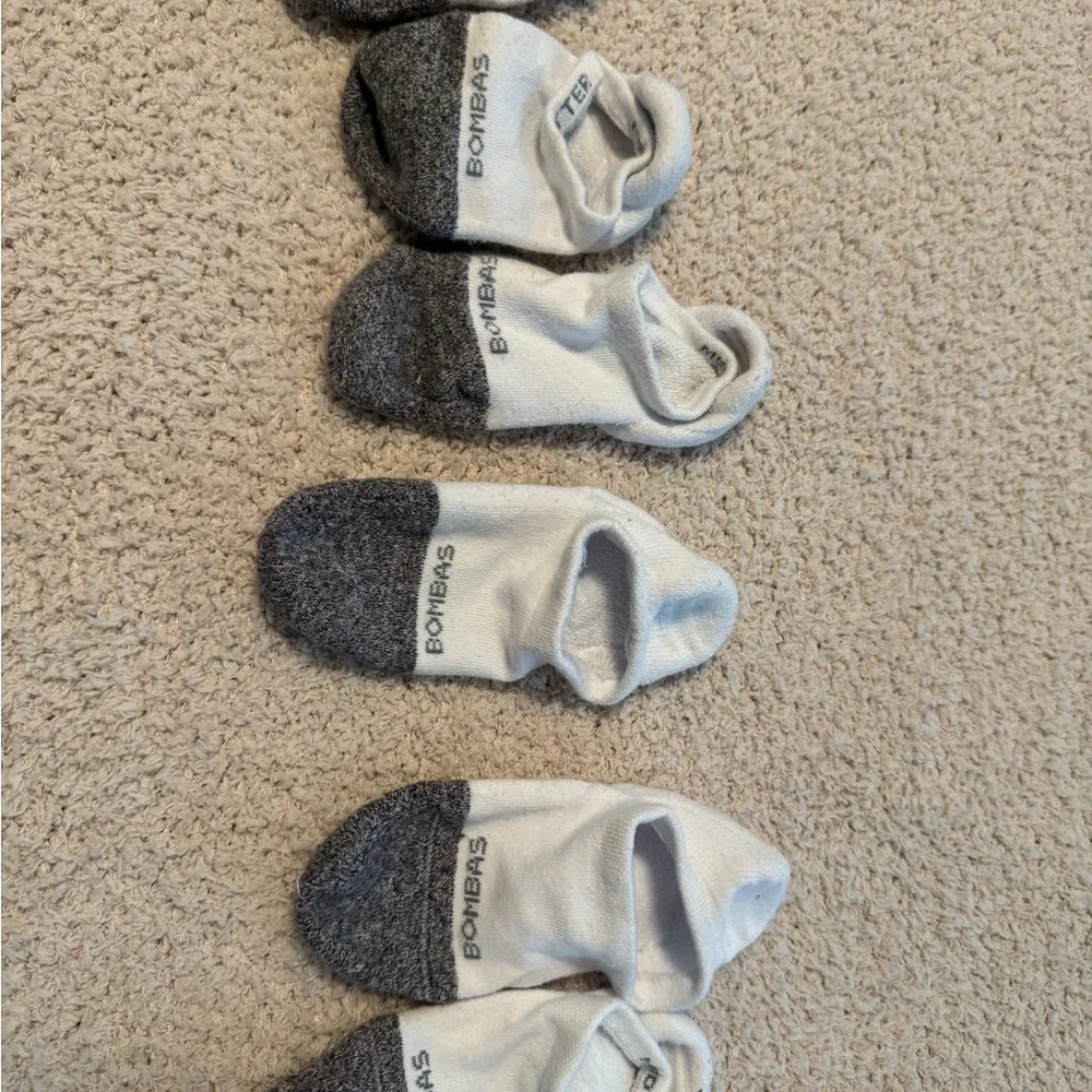 White and Gray women’s med Bombas Socks - Picture 2 of 3